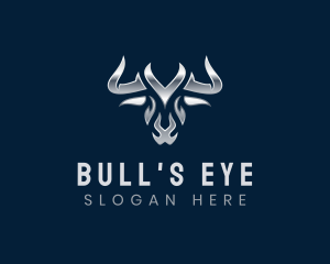 Metallic Bull Taurus logo design