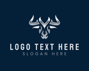 Horn - Wild Bull Taurus logo design