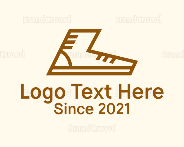 Brown Sneaker Outline Logo