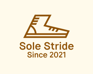 Sneaker - Brown Sneaker Outline logo design