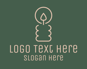 Religious - Candle Home Decor logo design