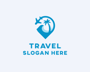 Travel Plane Resort logo design