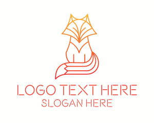 Tourism - Minimalist Fox Outline logo design