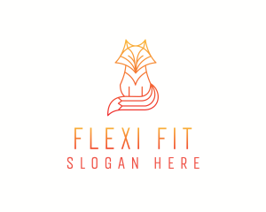 Minimalist Fox Outline logo design