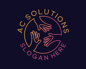 Social Hand Support logo design