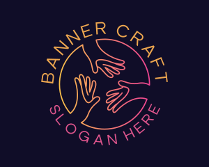 Social Hand Support logo design