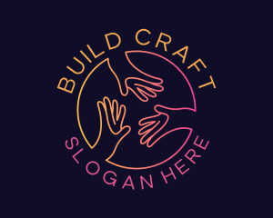 Social Hand Support logo design