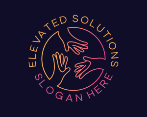 Social Hand Support logo design