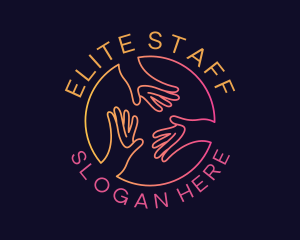 Social Hand Support logo design