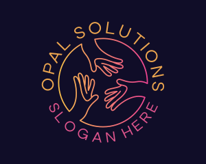 Social Hand Support logo design