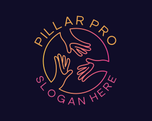 Social Hand Support logo design