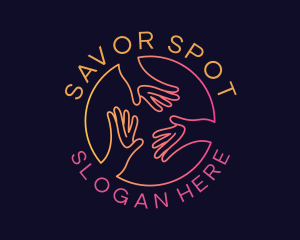 Social Hand Support logo design