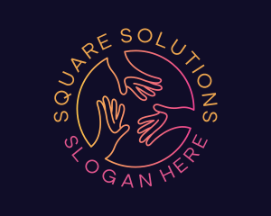 Social Hand Support logo design