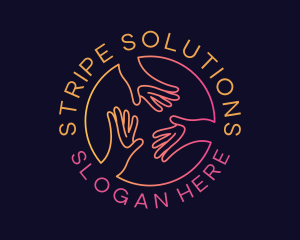 Social Hand Support logo design