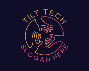 Social Hand Support logo design