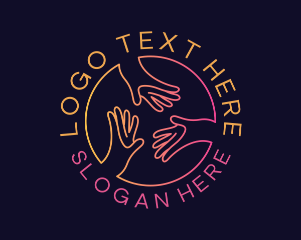 Hand - Social Hand Support logo design