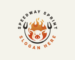 Hot - Hot Grill Pork logo design