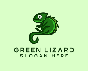 Iguana Lizard Gecko logo design