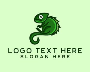 Zoo - Iguana Lizard Gecko logo design