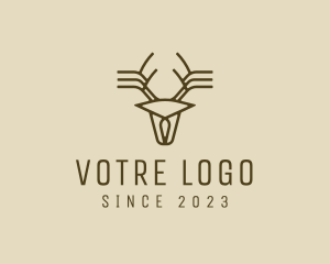 Stag - Minimalist Stag Deer Antlers logo design