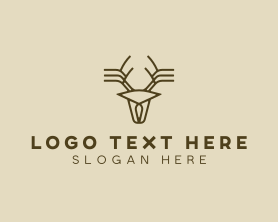 Minimalist Stag Deer Antlers