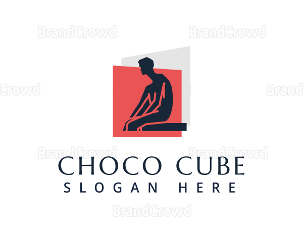 Slouched Man Silhouette Logo