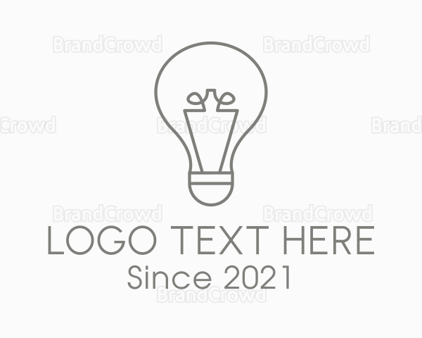 Gray Light Bulb Logo