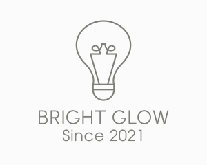 Bulb - Gray Light Bulb logo design