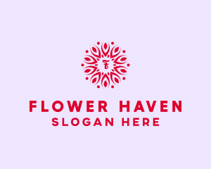 Leaf Flower Petals logo design