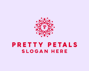 Leaf Flower Petals logo design