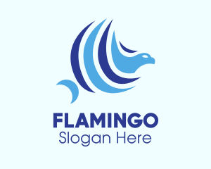 Blue Flying Bird  Logo