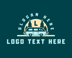 Transport - Camper Van Adventure logo design