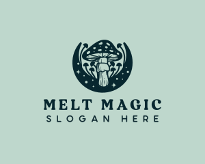 Magic Moon Mushroom logo design