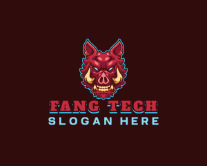 Fang - Gaming Wild Boar logo design