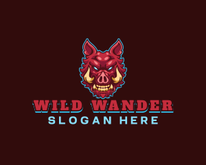 Gaming Wild Boar logo design