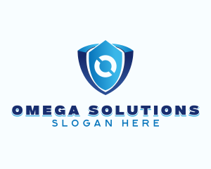 Tech Shield Letter O  logo design