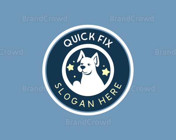 Canine Dog Grooming Logo