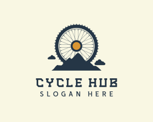 Bike - Mountain Bike Wheel logo design