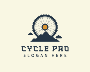 Mountain Bike Wheel logo design