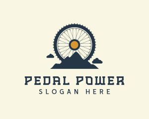 Mountain Bike Wheel logo design