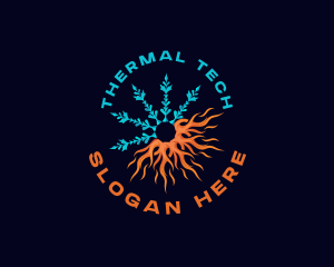 Fire Ice Thermal Ventilation logo design