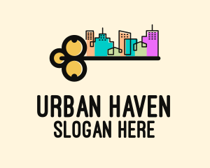 Urban Cityscape Key  logo design