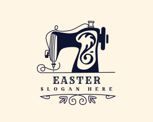 Retro Sewing Machine Logo