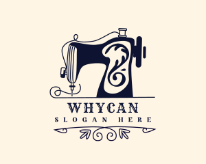 Tufting - Retro Sewing Machine logo design