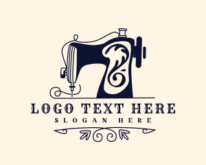 Tufting - Retro Sewing Machine logo design
