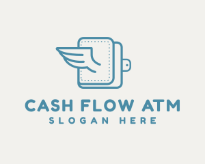 Atm - Wallet Flying Wings logo design