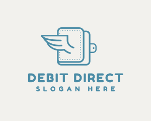 Debit - Wallet Flying Wings logo design