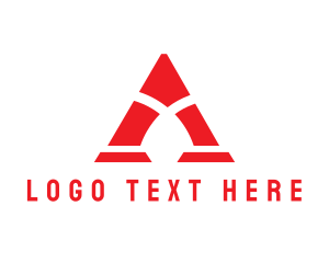 Lettering - Red Letter A logo design