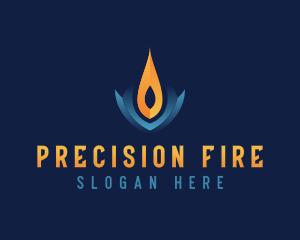 Abstract Ice & Fire  logo design