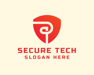 Security - Red Security Letter P logo design